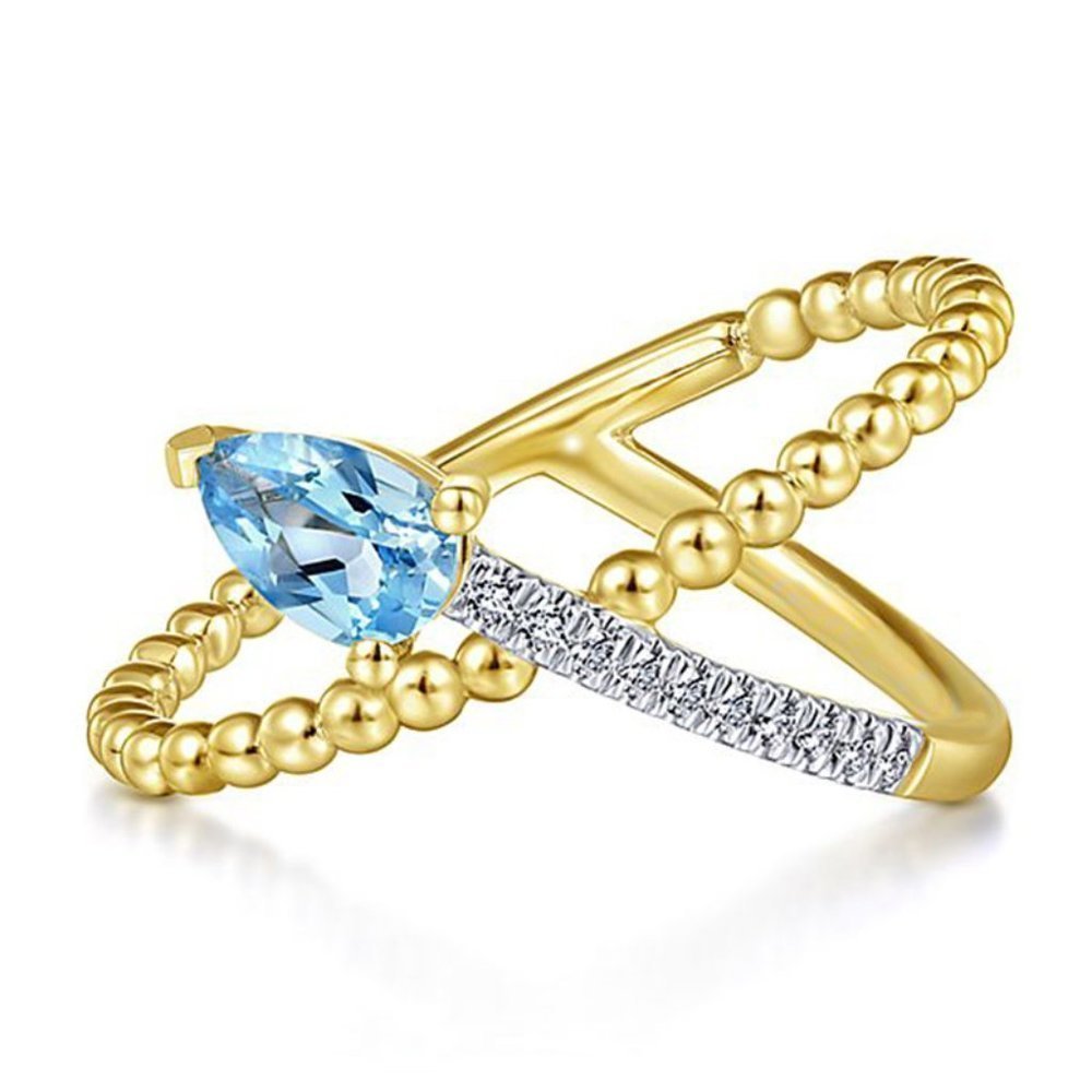 Unique Asymmetric Design 10k Gold Ring Plain Ring Gpmb1505